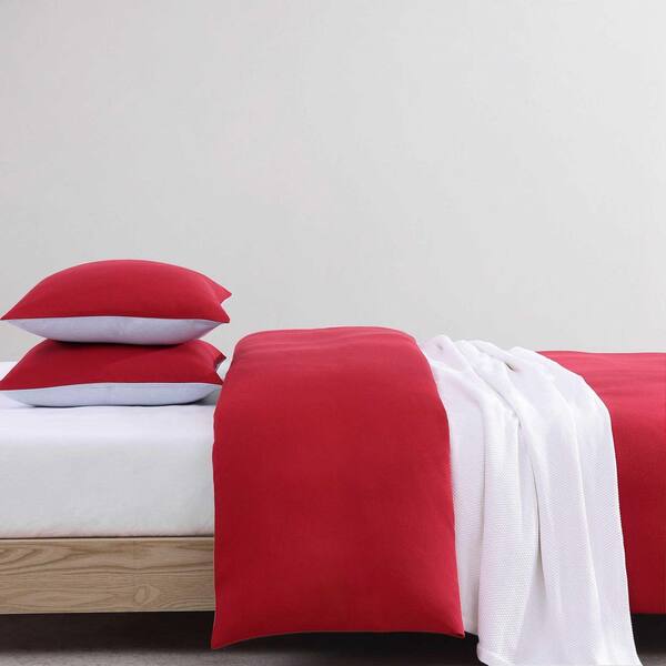 Tommy Hilfiger TH Micro Pique 3-Piece Red Cotton Blend Full