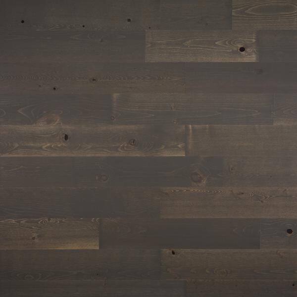 Timberchic 1/8 in. x 5 in. x 12-42 in. Peel and Stick Dark Gray Wooden Decorative Wall Paneling (10 sq. ft./Box)