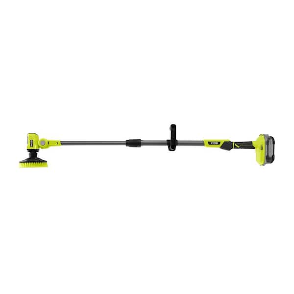 RYOBI ONE+ 18V Cordless Compact Power Scrubber Kit with 2.0 Ah Battery,  Charger, and 8 in. Soft Bristle Brush P4510K-A95SB81 - The Home Depot