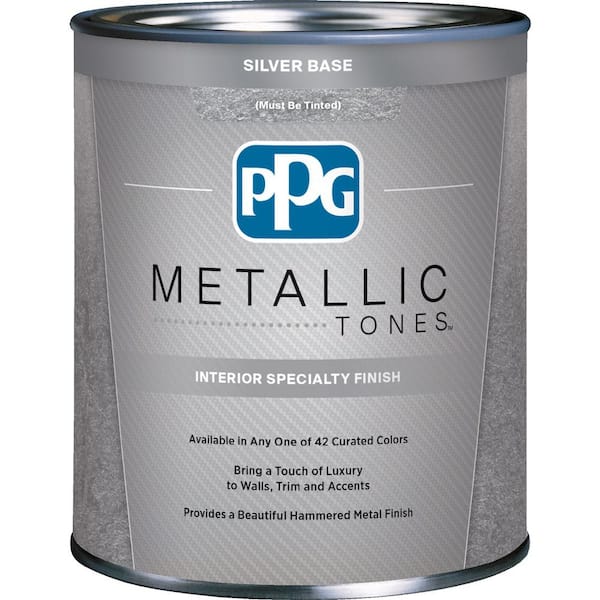 PPG METALLIC TONES 1 qt. Silver Metallic Interior Specialty Finish