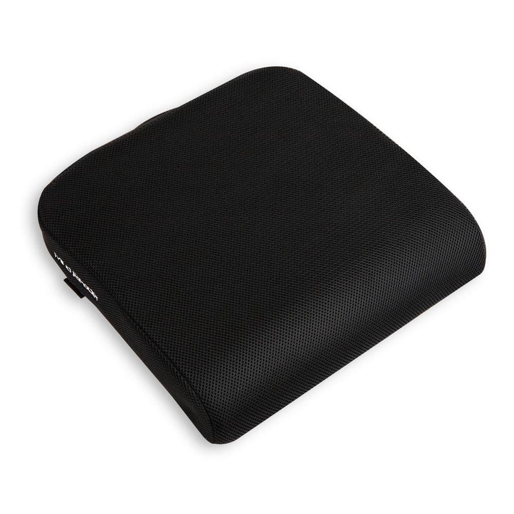 Black Memory Foam Ergonomic Seat Cushion with Mesh Cover