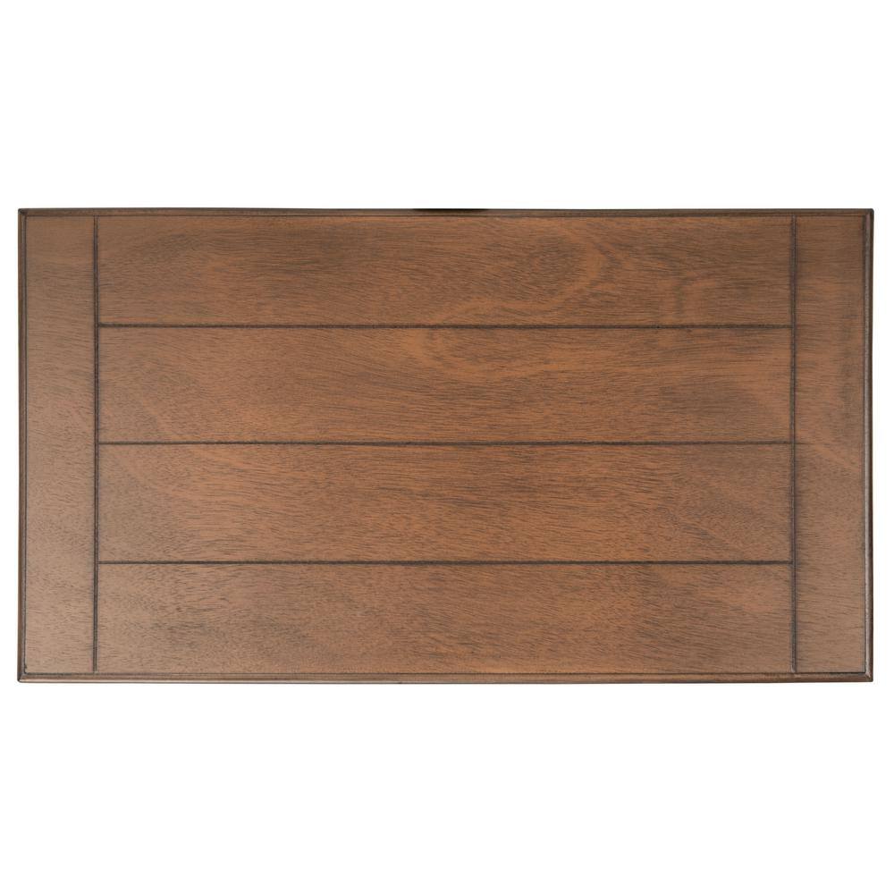 Primrose Warm Brown 3-Drawer Console Table with Open Shelf