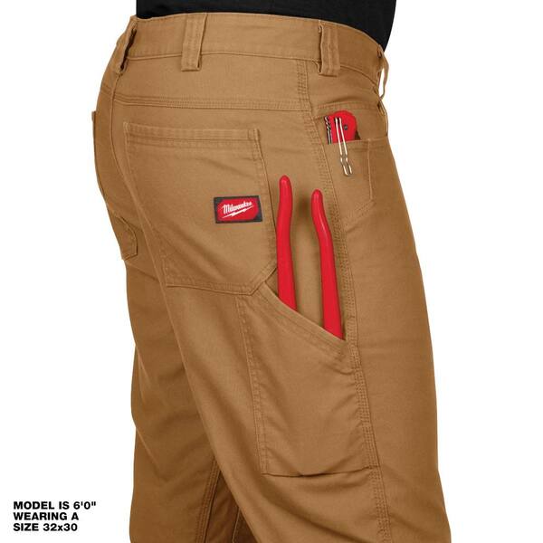 Milwaukee Men's 38 in. x 34 in. Khaki Cotton/Polyester