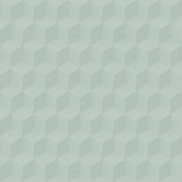 Engblad & Co Claremont Seafoam Geometric Seafoam Wallpaper Sample
