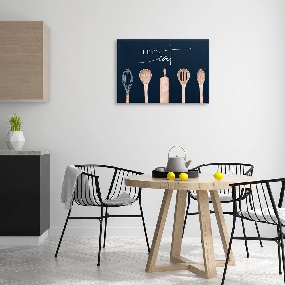 Let's Eat Kitchen Utensils by Lux + Me Designs Unframed Typography Graphic Art Print 20 in. x 30 in. price history on PriceWatchPro