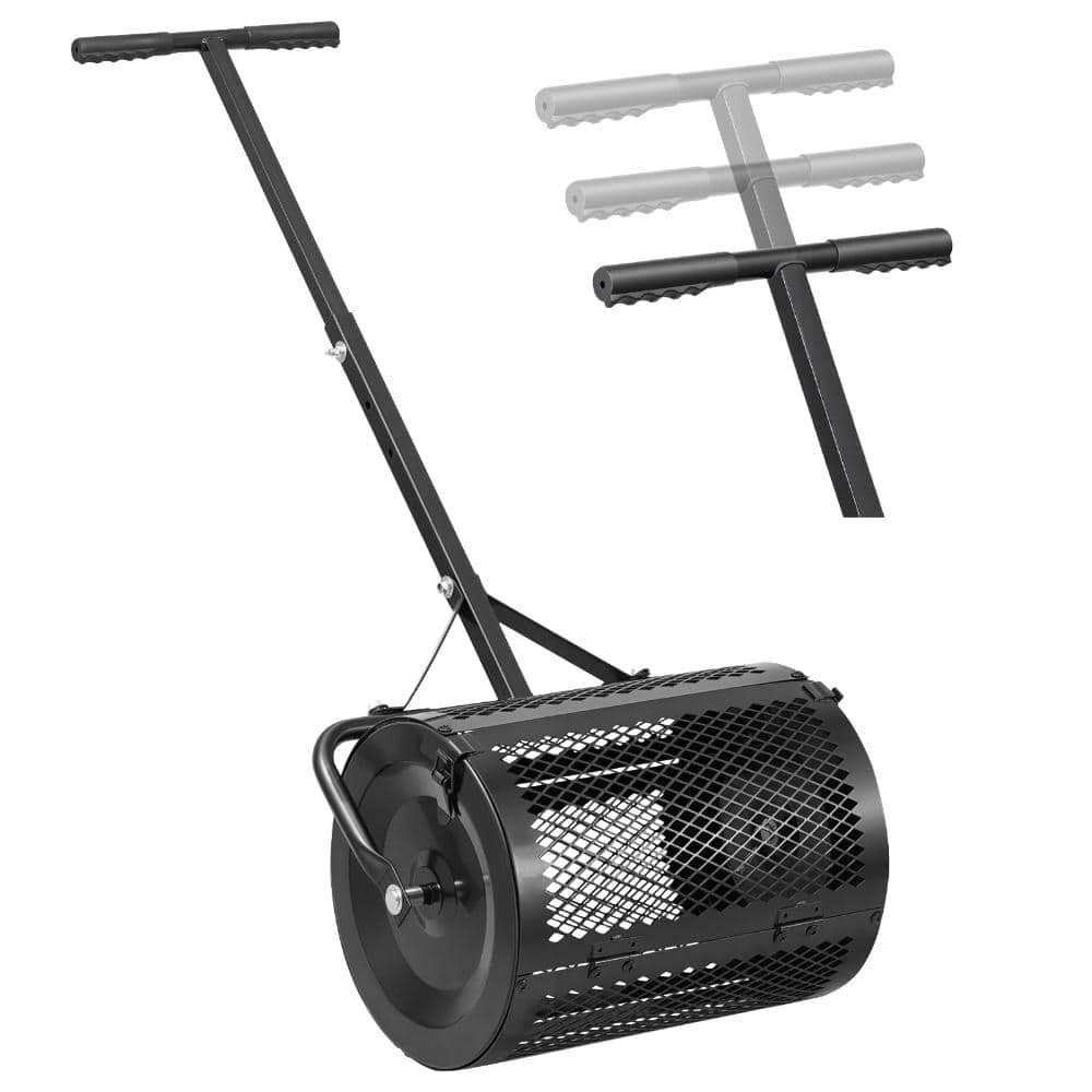 Compost Spreader 16.5 in. Peat Moss Spreader with T-Shape Handle, 3-Height Hopper for Small Yards price history on PriceWatchPro