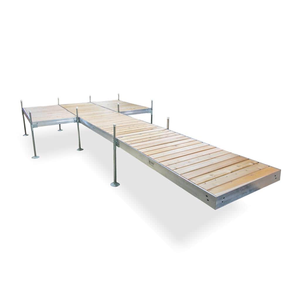 24 ft. L 8 ft. x 12 ft. Platform Style Aluminum Frame with Cedar Decking Complete Dock Package for Boat Dock Systems price history on PriceWatchPro
