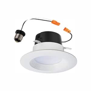 LT 4 in. 3000K Integrated LED White Recessed Ceiling Light Fixture Retrofit Downlight Trim with 90 CRI, Soft White