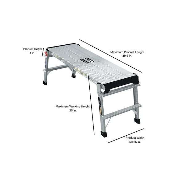 WERNER 1.67 ft. x 4ft x 1.33 ft. Aluminum PRO Linking Work