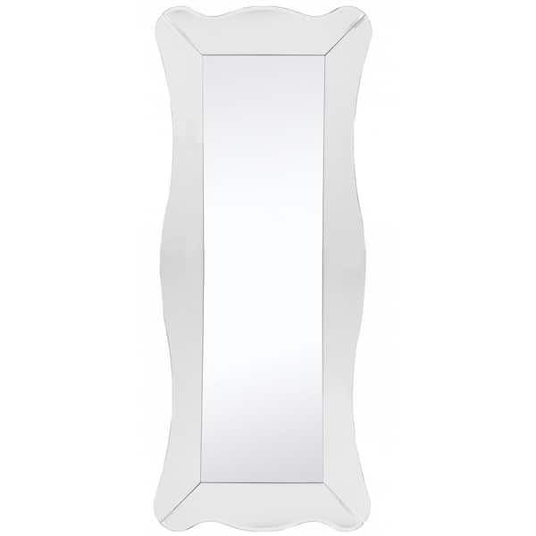 HomeRoots 24 in. W x 65 in. H Glass Silver Door Mirror