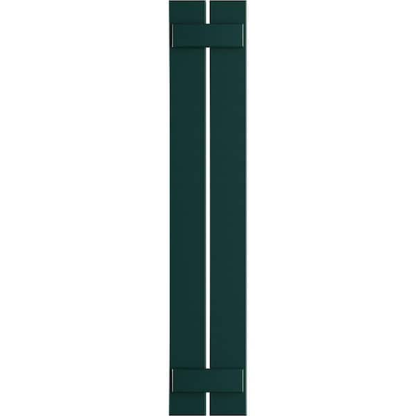 Ekena Millwork 11-1/4 in. x 68 in. True Fit PVC 2-Board Spaced Board and Batten Shutters Pair in Thermal Green