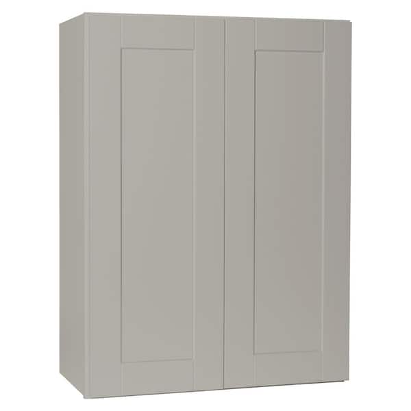 Hampton Bay Shaker Assembled 27x36x12 in. Wall Kitchen Cabinet in Dove Gray