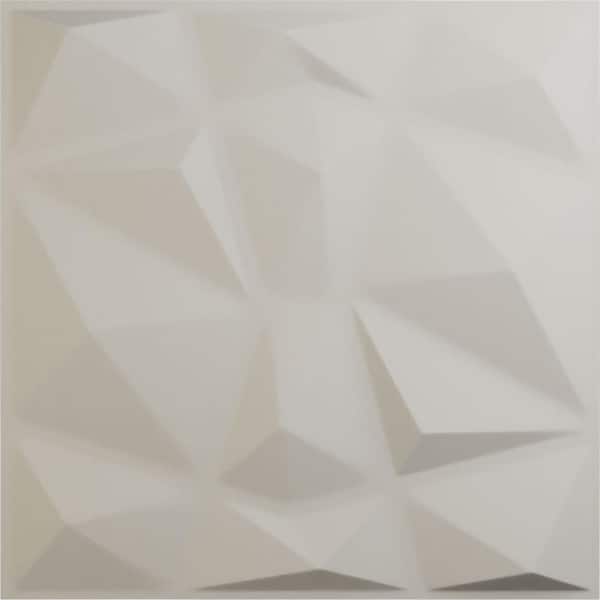 Ekena Millwork 19 5/8 in. x 19 5/8 in. Niobe EnduraWall Decorative 3D Wall Panel, Satin Blossom White (12-Pack for 32.04 Sq. Ft.)