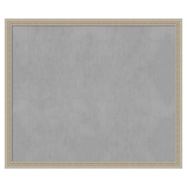 Amanti Art Mezzo Silver 52 in. x 44 in. Framed Magnetic Board