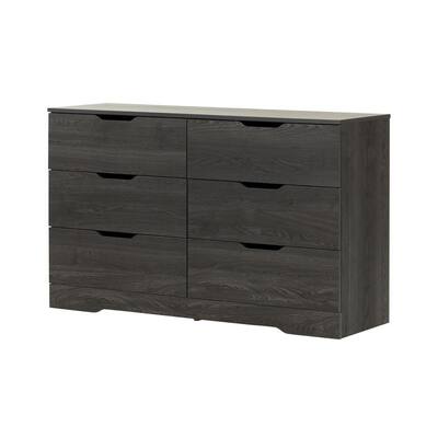 Holland 6-Drawer Gray Oak Dresser