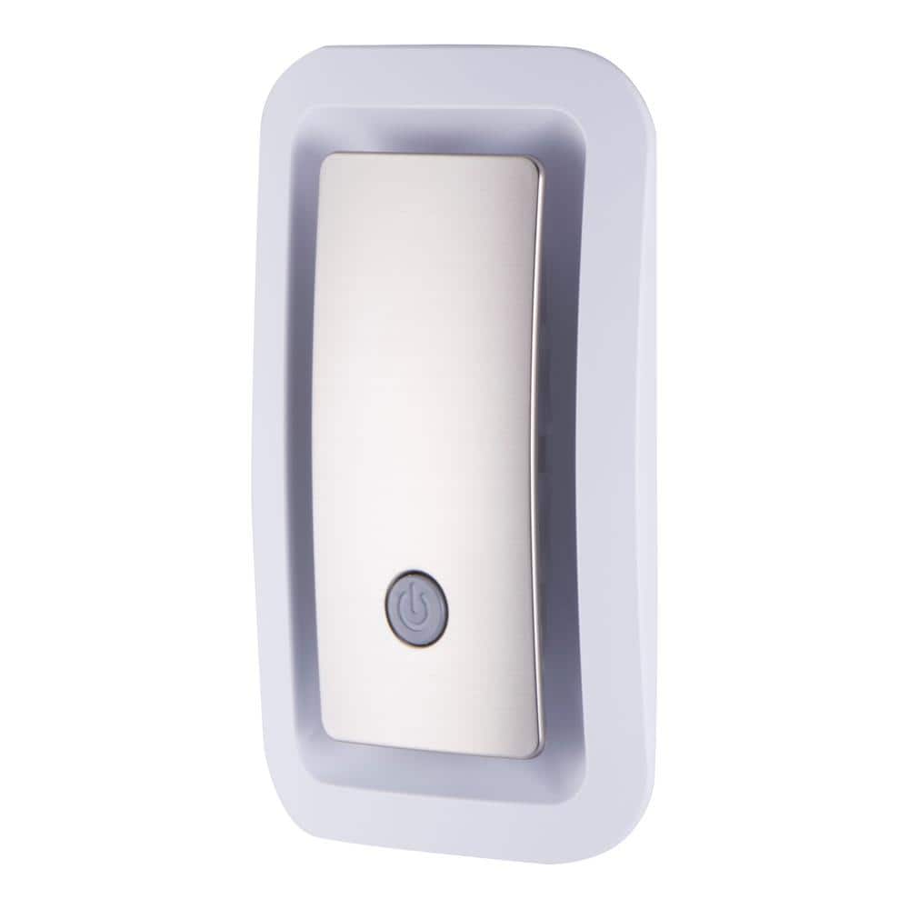 GE Automatic Brushed Nickel LED Night Light with Sensor