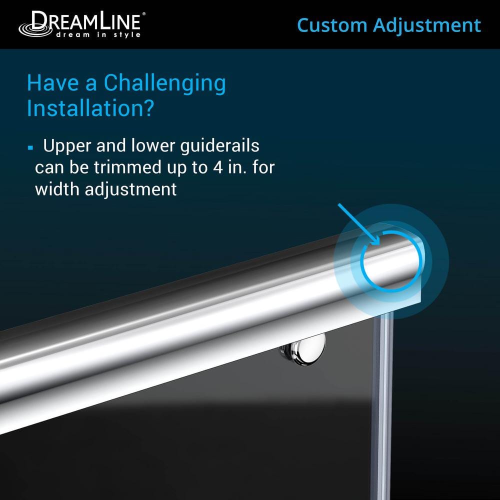 Charisma 60" Frameless Clear Glass Sliding Shower Kit with Brushed Nickel Hardware
