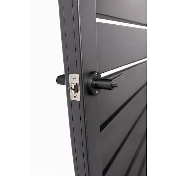 Nixa Doors Adjustable 60 in. x 72 in. Black Aluminum Privacy Gate