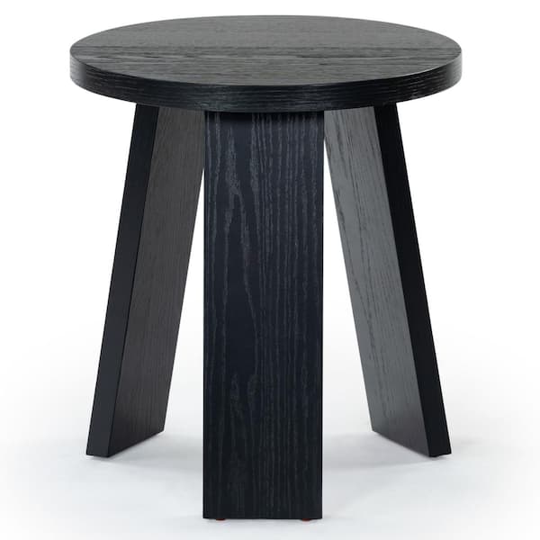 SAFAVIEH Julianna 20 in. Black Round MDF End Table