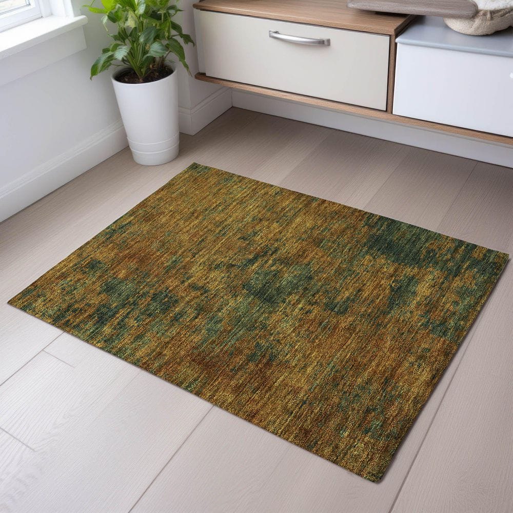 Mayfield Premium Machine Washable Abstract AMF1093 Copper 2 ft. x 3 ft. Area Rug price history on PriceWatchPro