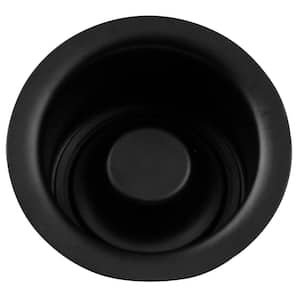 Extra-Deep Disposal Flange and Stopper in Matte Black