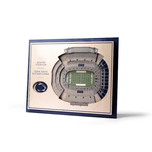 NCAA Penn State Nittany Lions 5-Layer Stadiumviews 3Dv Wooden Wall Art