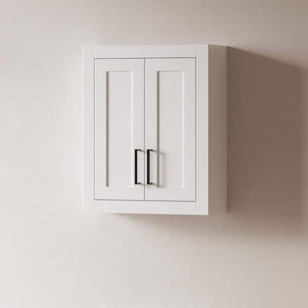 Hepburn 21 in. W x 8 in. D x 26 in. H Wall Mounted Bathroom Wall Cabinet with 2-Doors in White