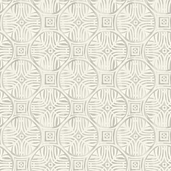 Chesapeake Sandee Medallion Grey Prepasted Non Woven Wallpaper Sample