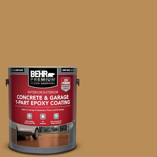 BEHR PREMIUM 1 gal. #PFC-30 Clay Terrace Self-Priming 1-Part Epoxy Satin Interior/Exterior Concrete and Garage Floor Paint