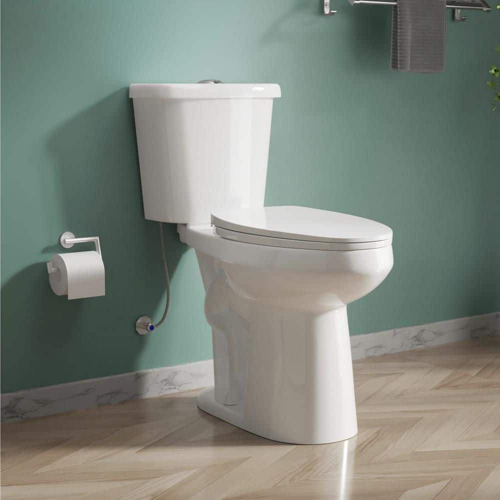 21 in Extra High Toilet White Dual Flush 1.1/1.6 GPF Elongated Bowl 2-Piece Toilet with Seat Included High Efficiency price history on PriceWatchPro