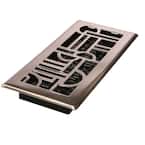Decor Bodenregister Mit Scroll-Design – 35,6 Cm, Geriebenes Bronze | Rostfreier Dämpferkörper | Einfach Zu Installieren & Langlebig