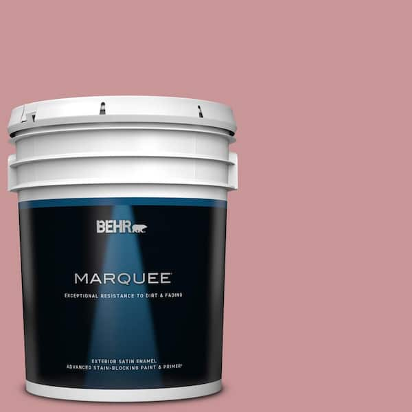 BEHR MARQUEE 5 gal. #S140-4 Minstrel Rose Satin Enamel Exterior Paint & Primer