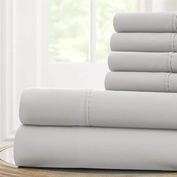 Modern Threads Solid 4 Piece Microfiber Sheet With Antimicrobial Finish Dove Twin