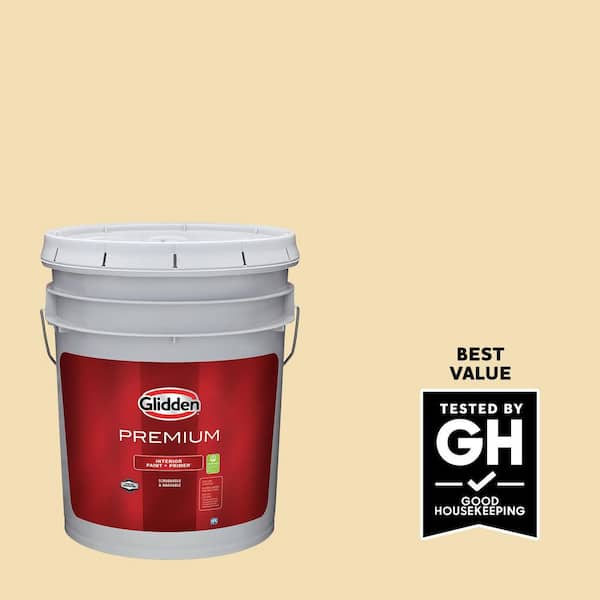 Glidden Premium 5 gal. PPG1208-3 Belgian Waffle Semi-Gloss Interior Latex Paint