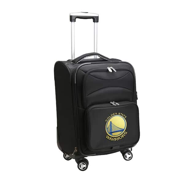 Denco NBA Golden State Warriors 21 in. Black Carry-On Spinner Softside Suitcase