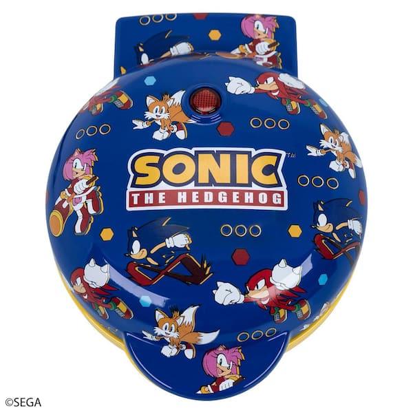 Uncanny Brands Sega Sonic the Hedgehog Blue American Mini Waffle Maker