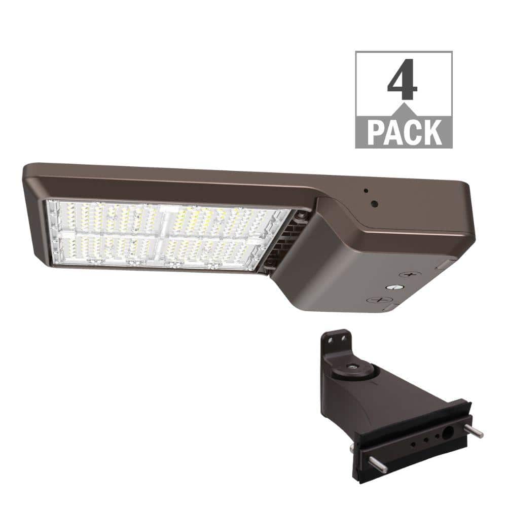 400-Watt Equivalent Integrated LED Bronze Area Light Straight Arm Kit TYPE 5 Adjustable Lumens CCT (4-Pack) price history on PriceWatchPro