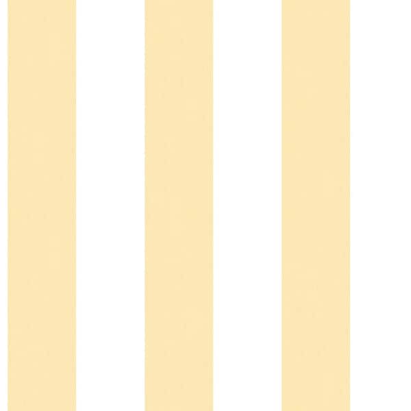 Unbranded Smart Stripes 3 Yellow/White Surface Stripe Matte Finish Non-Pasted Vinyl on Non-Woven Wallpaper Roll