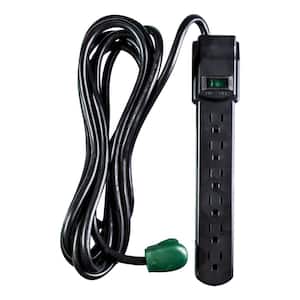 6-Outlet Surge Protector with 6 ft. Cord, Black