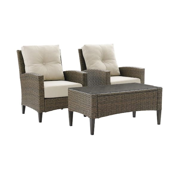 Crosley Furniture Rockport Brown 3, Patio Conversation Sets Canada Home Depot
