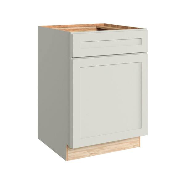 Thornton 24 in. W x 24 in. D x 34.5 in. H Assembled Plywood Base Kitchen Cabinet in Moonshine with Drawer