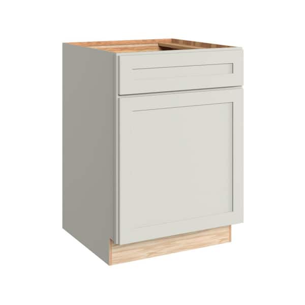 Thornton 24 in. W x 24 in. D x 34.5 in. H Assembled Plywood Base Kitchen Cabinet in Moonshine with Drawer