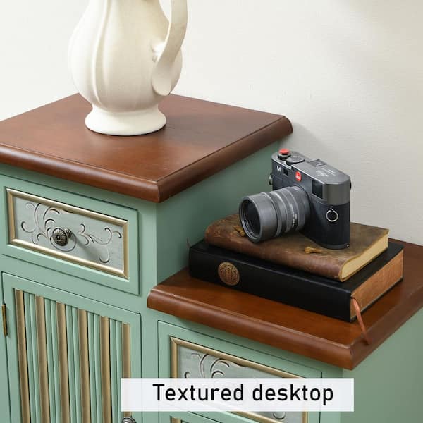 Ahokua Vintage Green 12 in. W Farmhouse Handcrafted Wood Accent Chest Dresser with 1-Door and 5-Drawer CAGD-G005 - The Home Depot Ahokua Vintage Green 12 in. W Farmhouse Handcrafted Wood Accent Chest Dresser with 1-Door and 5-Drawer CAGD-G005 - The Home Depot