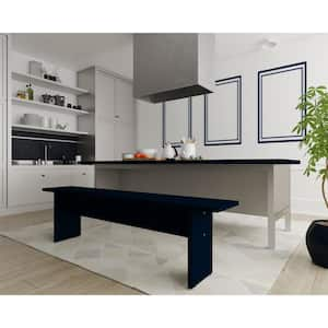 NoMad Tatiana Midnight Blue Modern Dining Bench 67.91 in. Wide