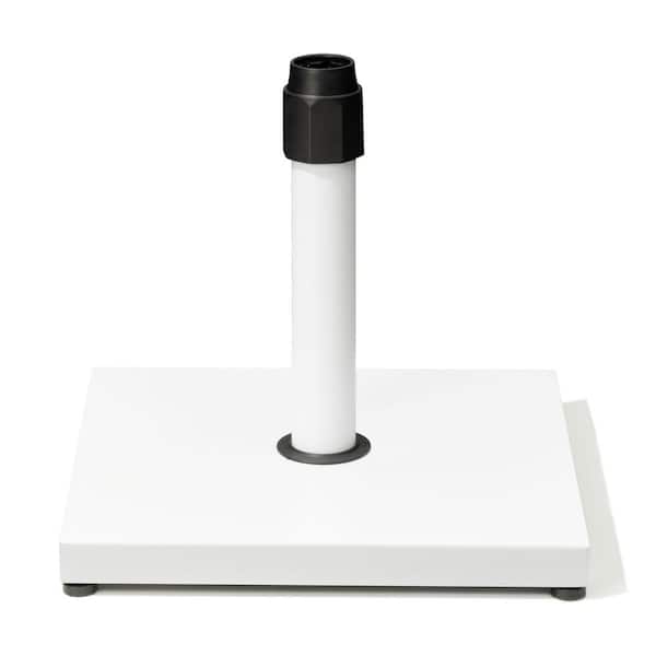 40 lbs. Square Iron Patio Umbrella Base in White