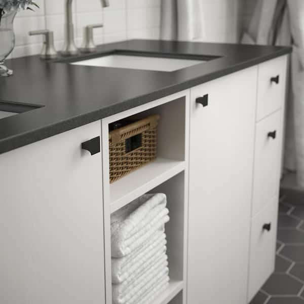 Inclination 1-1/8 in. (28 mm) Modern Matte Black Cabinet Knob