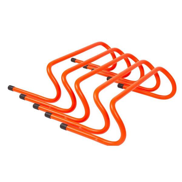 5PC Folding Adjustable Football Soccer Hurdles  Speed Training Aid Orange 