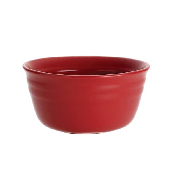 Rachael Ray Double Ridge 4-Piece Cereal Bowl Set in Red-DISCONTINUED