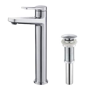 Indy Single Hole Single-Handle Bathroom Faucet with Pop-Up Drain in Chrome