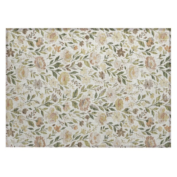 Chantille Machine Washable Indoor/Outdoor Abstract ACN2438 Ivory 2 ft. x 3 ft. Accent Rug